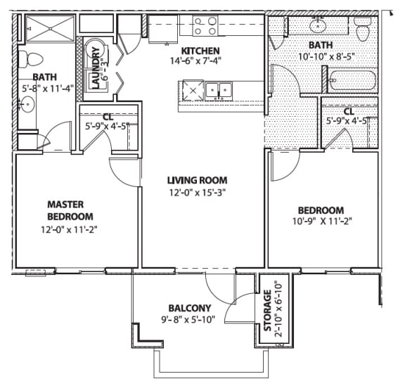 a floor plan of a house at Inspiration Apartments, Arizona, 86326