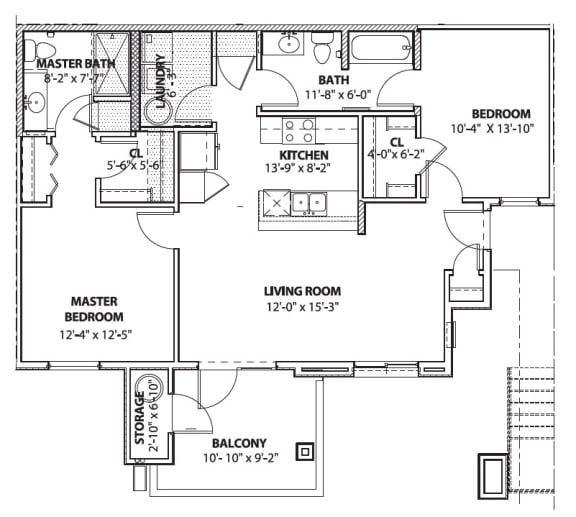 a floor plan of a house at Inspiration Apartments, AZ, 86326