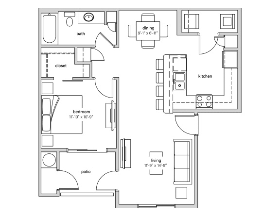 a floor plan of a house at Weylyn Luxury Apartments, Arizona