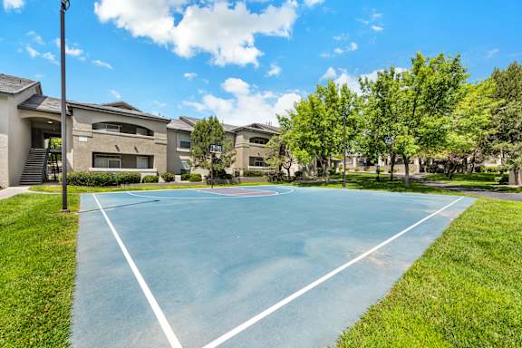Basketball court at best apartments in Albuquerque