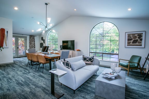 Clubhouse Lounge and Kitchen at Townhouse in Renton WA