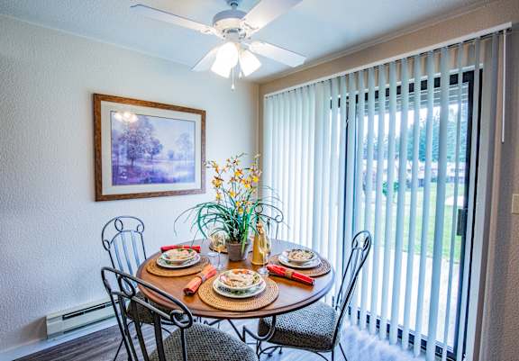 Spacious Model Floor Plan with Faux Wood Floors at Apartments Near Bremerton