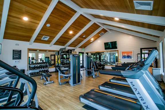 Gym with Free Weights at Apartments Salmon Creek WA