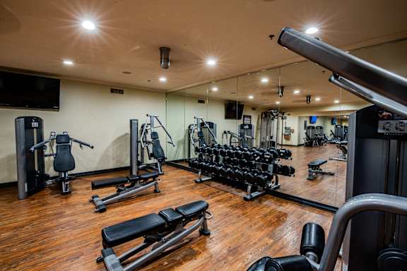 Exercise room with yoga at apartments near DFW