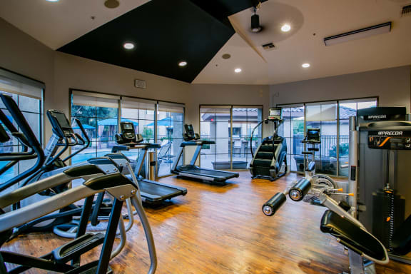 Gym with Exercise and Cardio Machines at Best Apartments in Tucson Arizona