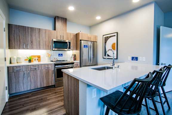 Spacious Kitchen with Bar at Rentals Camas Washington