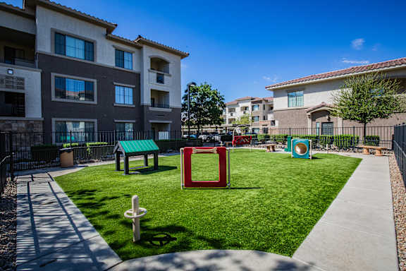 Dog Park with Agility Training Equipment at Las Vegas Apartments Near Me