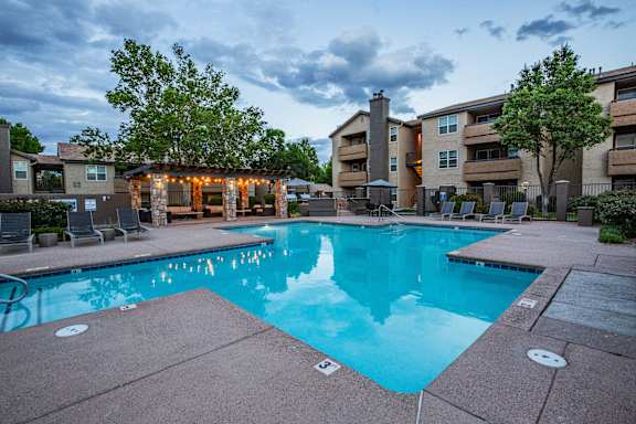 Swimming Pool at Rio Rancho NM Apartment Complex 87114