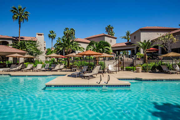 Covered Pool Sundeck at Scottsdale Hayden Apartments