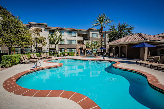 Apts in North Las Vegas with Resort-Style Swimming Pool with Cabanas