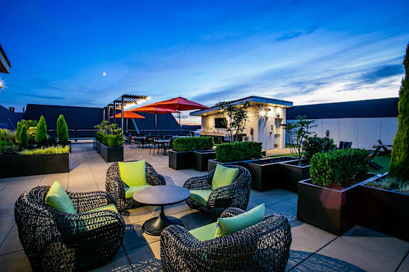 Rooftop Patio with Seating and Outdoor BBQs