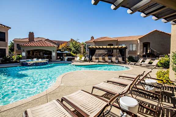Poolside Sundeck at La Paloma Tucson Apartments Near Me