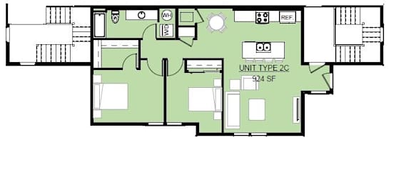 Unit Type 2c-1 at The Woods at Copper Ranch, Hailey, ID, 83333