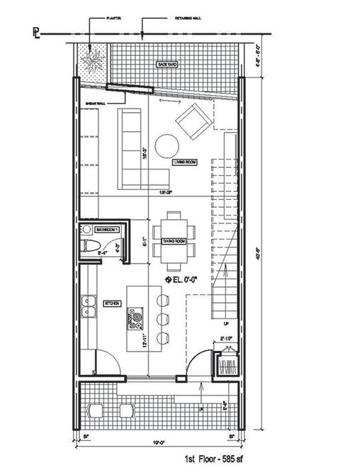 Floor Plan  3 Bedroom 2.5 bath Floor Plan at Lido Apartments - 4025 Grandview, California