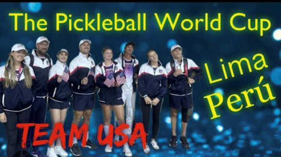 The image is about the Pickleball World Cup, featuring Team USA.