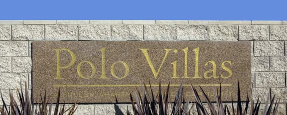 Polo Villas Entry Sign Apartments Bakersfield