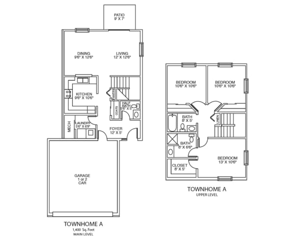 the floor plans for the apartments