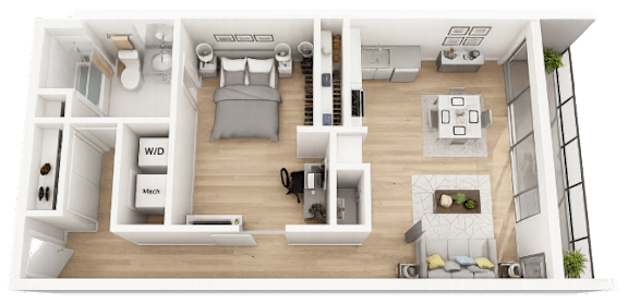 Floor Plan 1 Bedroom