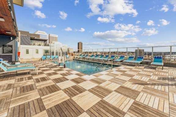 Roof Top Pool at The Locks Tower, Richmond, VA, 23219
