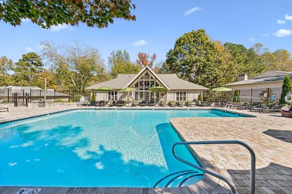 A large outdoor swimming pool at Park Ridge Estates, Durham, 27713
