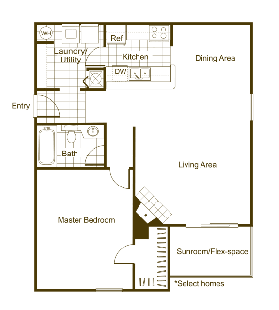 Willow 1Bed_1Bath Willow 1Bed_1Bath at The Timbers, Richmond, Virginia