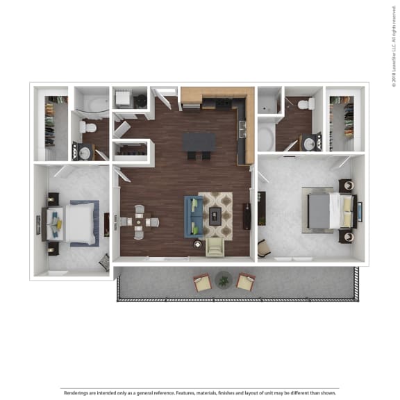 B5 with furniture Floor Plan at 45 Madison Apartments B5 with furniture Floor Plan at 45 Madison Apartments, Missouri, 64111