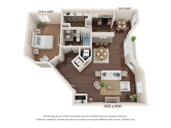 Abaco floor plan at The VillagesApartment  of Banyan Grove Apartments in Boynton Beach