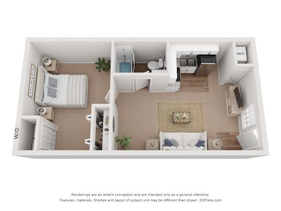 The Ranch Floor Plan at Hyde Park Townhomes, PRG Real Estate Management, Chester, VA, 23831