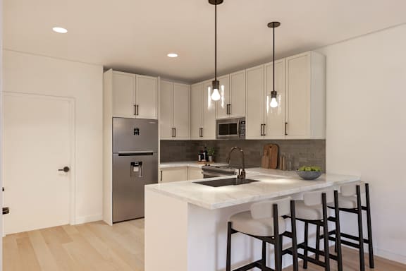 A modern kitchen at Poppy in Richmond, VA