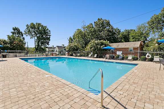 Sparkling Swimming Pool and Sundeck at Hyde Park Apartment & Townhomes Chester, VA 23831