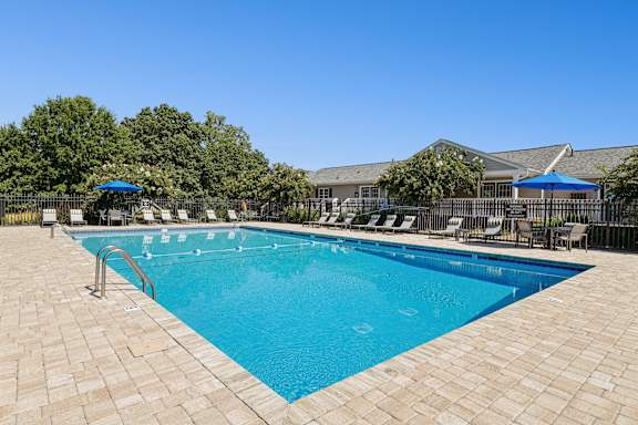 Sparkling Swimming Pool and Sundeck at Hyde Park Apartment & Townhomes Chester, VA 23831