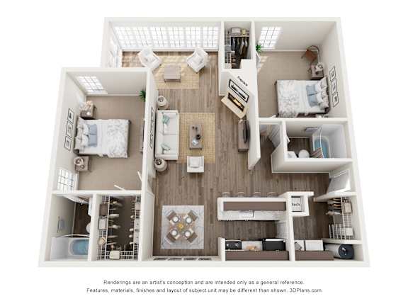2 bed 2 bath A at The Timbers Apartments, Richmond