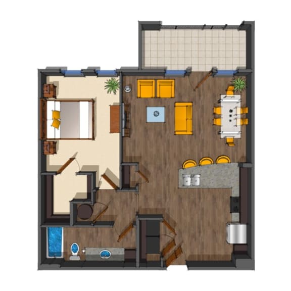 1x1 Bedroom at District at Medical Center, San Antonio, 78229