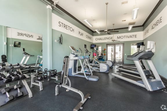 Overlook at Stone Oak Park apartments fitness center