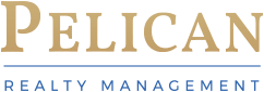 The image is of a logo for Pelican Realty Management.