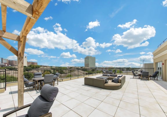 Roof top sky lounge at District at Medical Center, San Antonio, TX