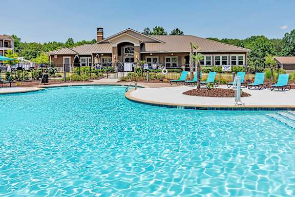 take a dip in the resort style pool