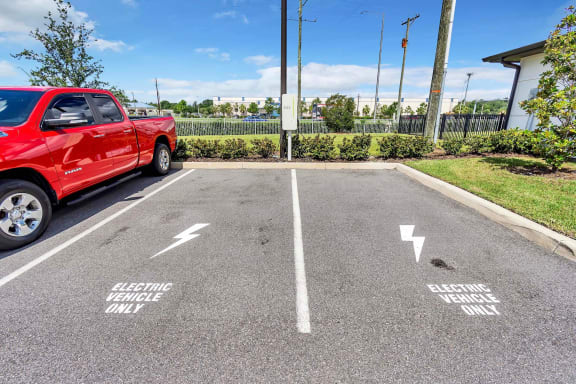 EV charging station at Avli, Tampa FL