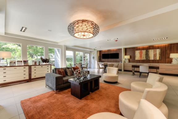 Community Clubhouse seating/lounge area. at The Retreat at Walnut Creek, Walnut Creek