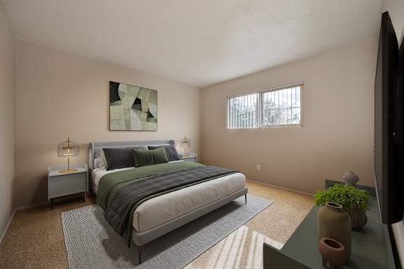 Large Bedroom at Olympus Park Apartments, Roseville, 95661