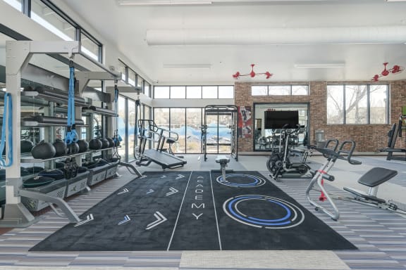 Modern Fitness Center at Sierra Gateway Apartments, Rocklin, CA