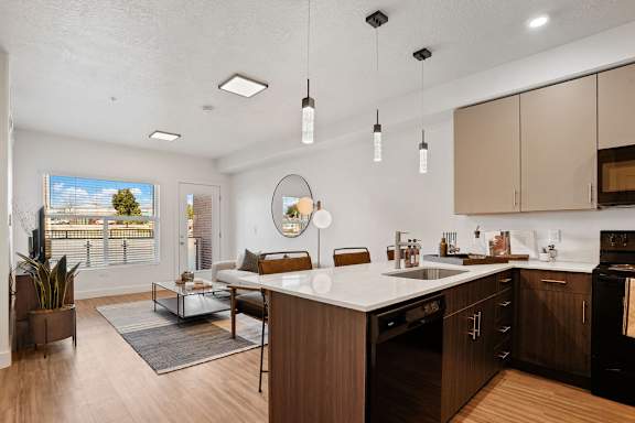Spacious Kitchen at Lotus Anthem Apartments, Clearfield, UT, 84015