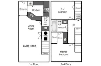 a floor plan of a house