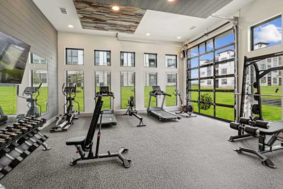 Outdoor yoga and fitness lawn at The Westerly Apartments in Midlothian TX