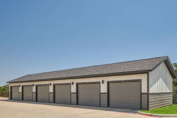 Detached garage parking at The Westerly Apartments in Midlothian, Texas