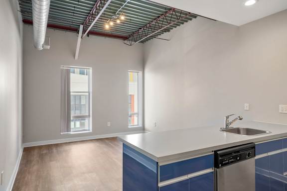 High ceilings at at Sleek Lofts Denver Colorado