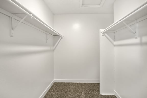a spacious walk in closet  at Hilltop View in Denver, CO