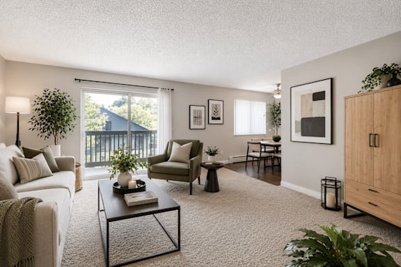 Greentree Village Apartment Interior Living Room in Denver, CO