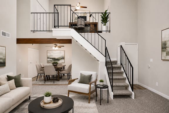 Tall ceilings at Hilltop View Apartments