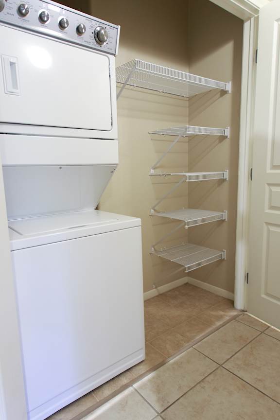 Stackable washer and dryers in select units  at Sonata Apartment Homes, Las Vegas, Nevada